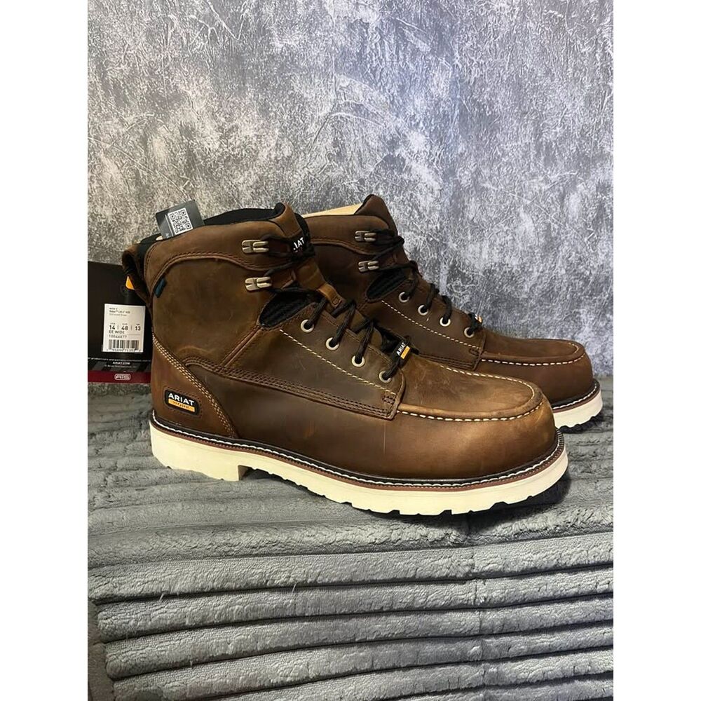 Ariat Rebar Lift 6" H2O Work Boots Size 14 EE Wide Leather